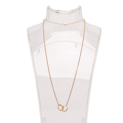 18K Rose Gold Interlocking Love Necklace