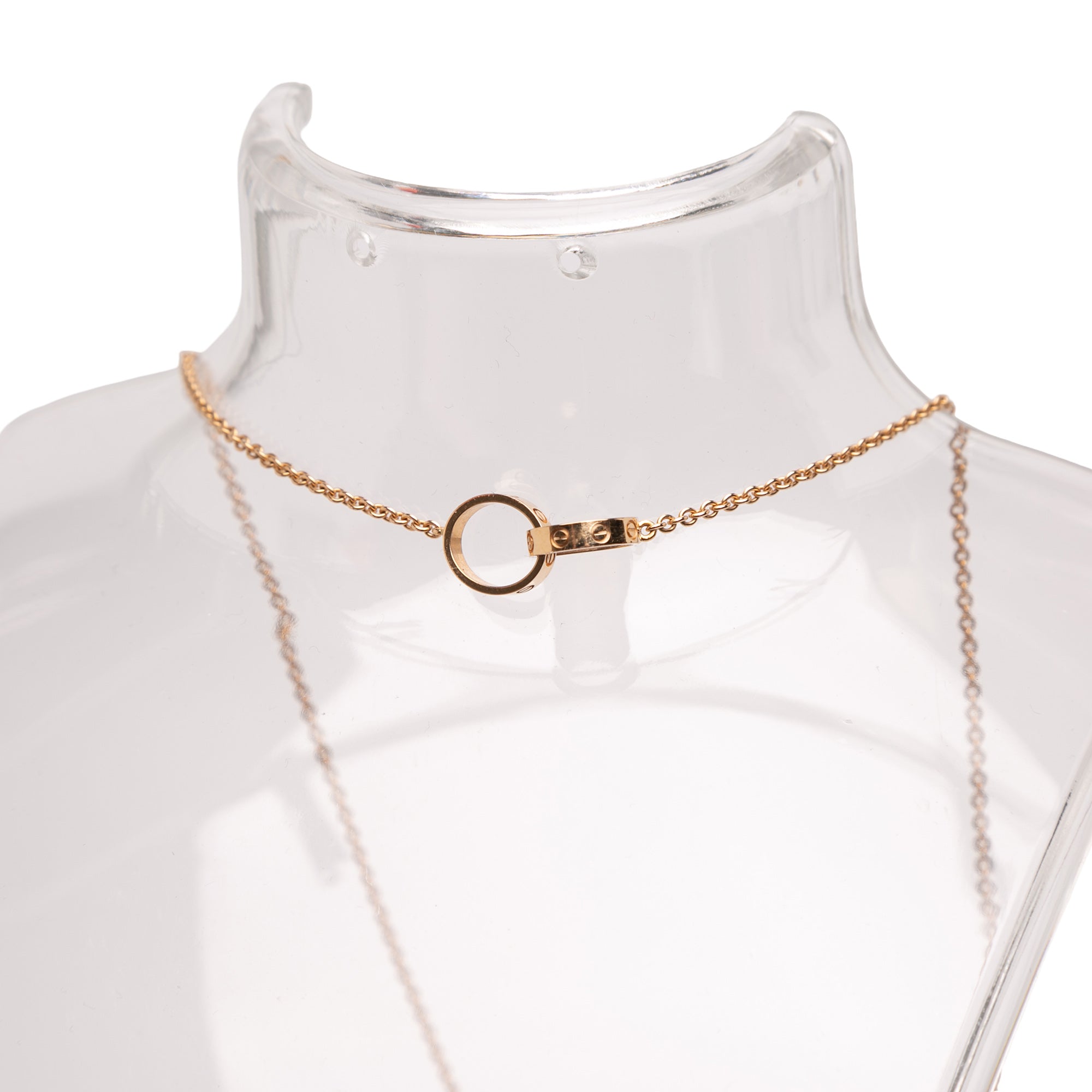 18K Rose Gold Interlocking Love Necklace