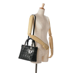 Medium Lambskin Cannage Bow Lady Dior