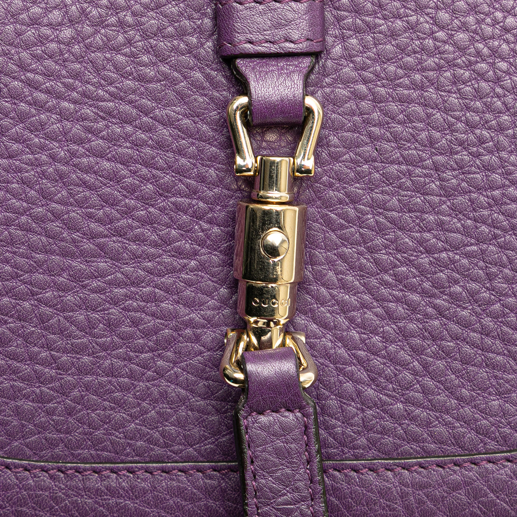 Pebbled Calfskin Piston Broadway Evening Bag