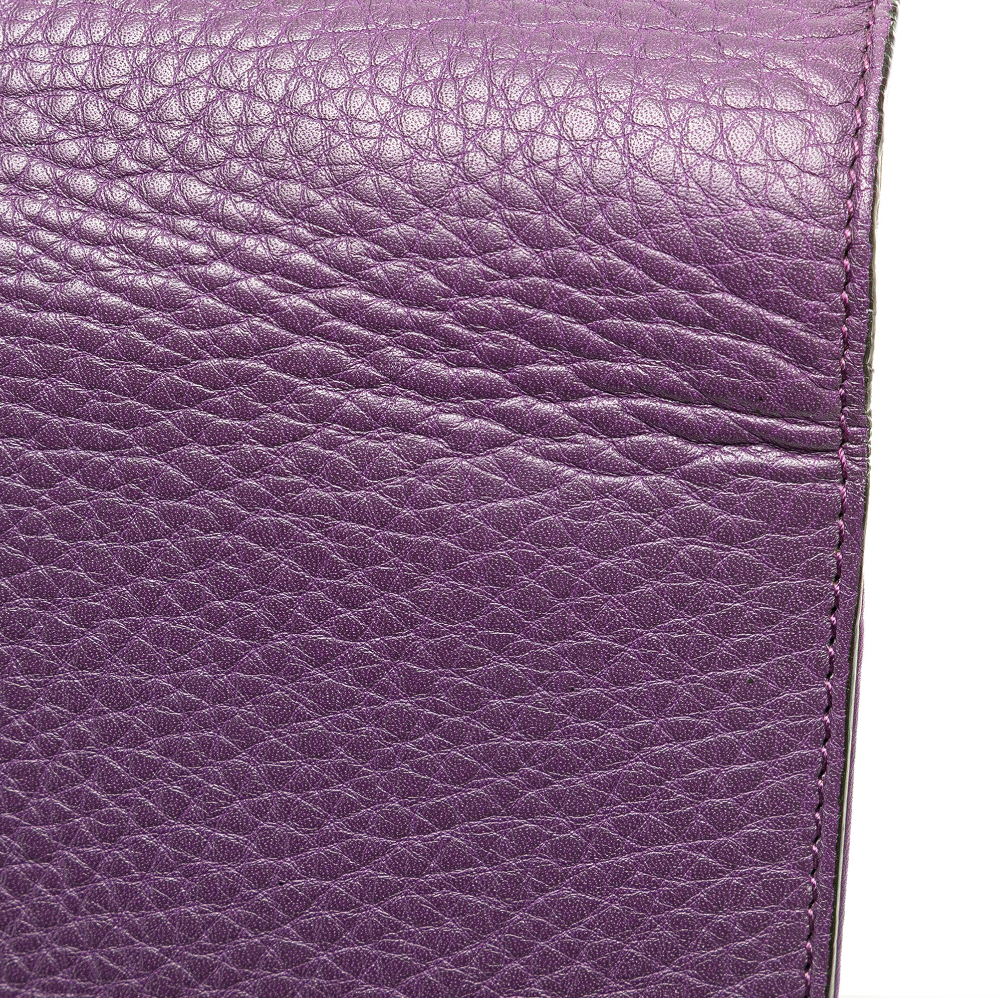 Pebbled Calfskin Piston Broadway Evening Bag