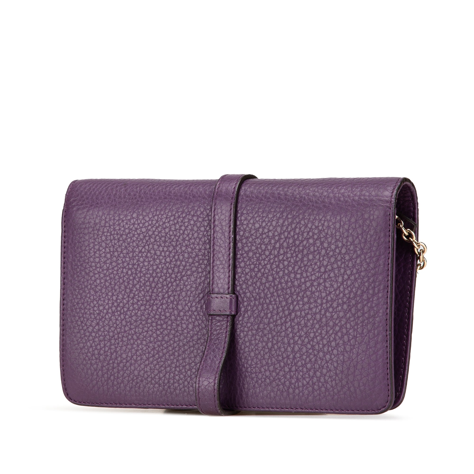 Pebbled Calfskin Piston Broadway Evening Bag