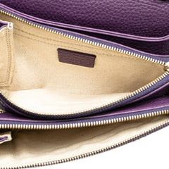 Pebbled Calfskin Piston Broadway Evening Bag