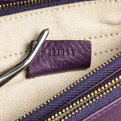 Pebbled Calfskin Piston Broadway Evening Bag