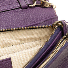 Pebbled Calfskin Piston Broadway Evening Bag