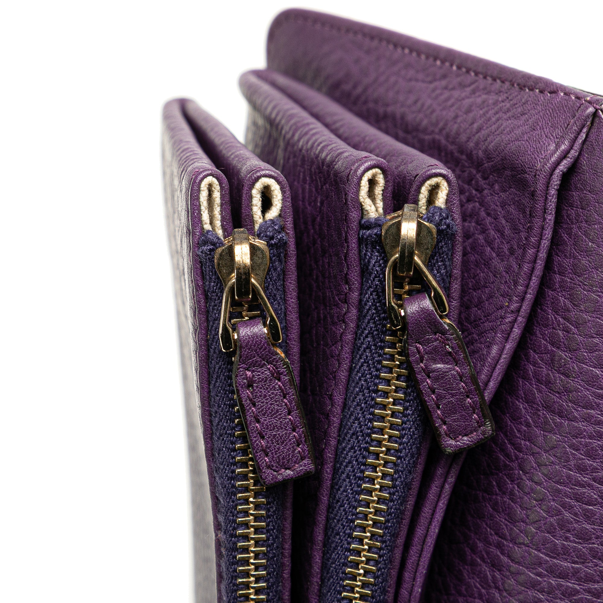 Pebbled Calfskin Piston Broadway Evening Bag
