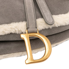 Shearling Suede Saddle Bag