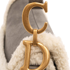 Shearling Suede Saddle Bag