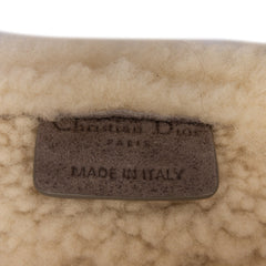 Shearling Suede Saddle Bag