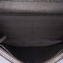Quilted Metallic Caviar Golden Class Wallet On Chain
