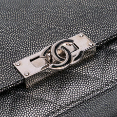 Quilted Metallic Caviar Golden Class Wallet On Chain