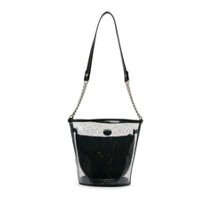 Crumpled Calfskin PVC Camellia Bucket_2