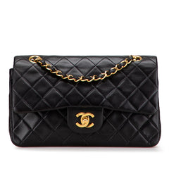 Small Classic Lambskin Double Flap