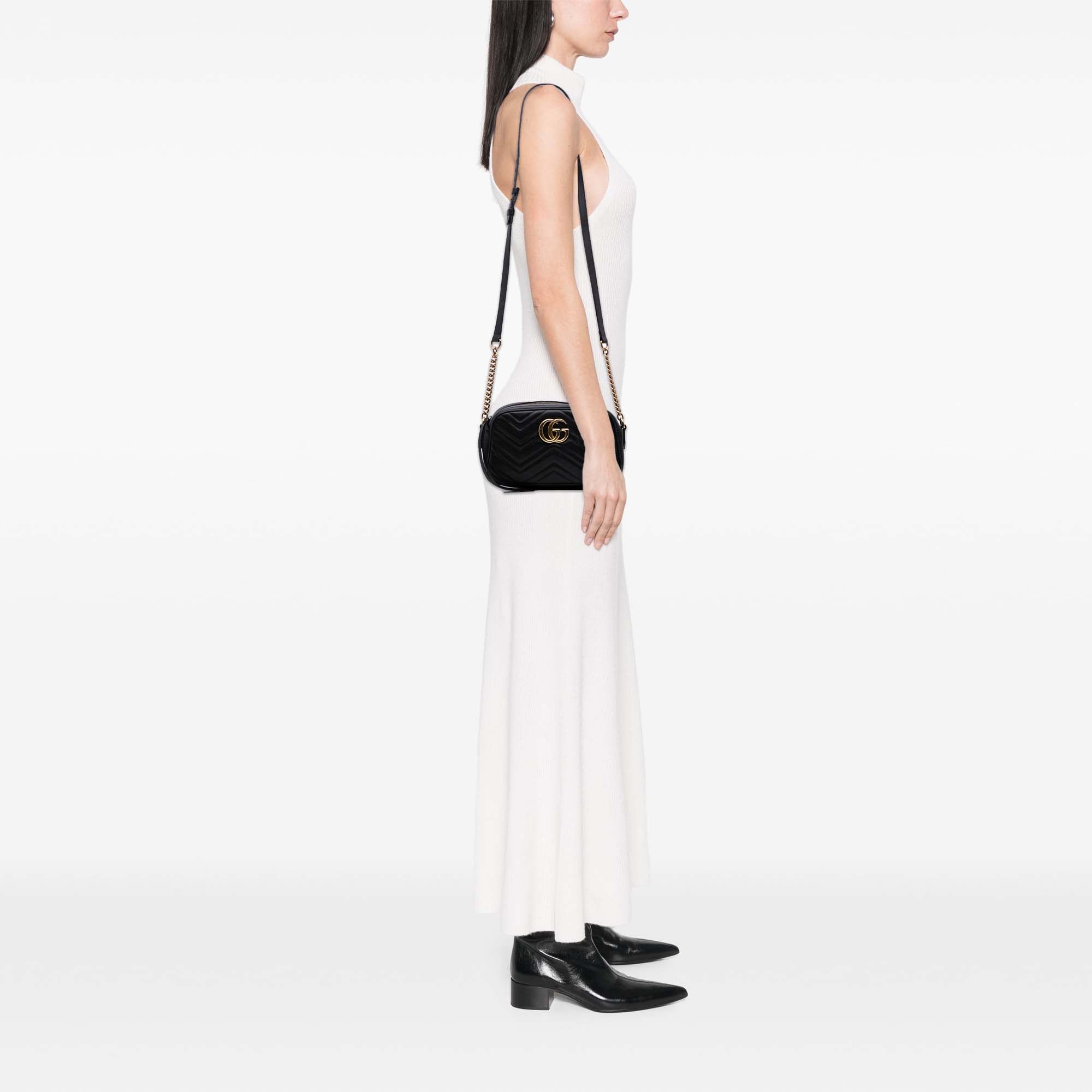 Small GG Marmont Matelasse Leather Crossbody