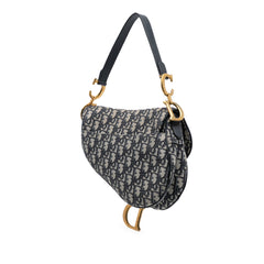 Oblique Canvas Saddle Bag