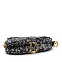 Oblique Canvas Saddle Bag