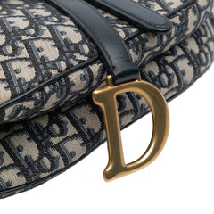 Oblique Canvas Saddle Bag