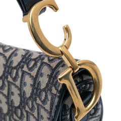 Oblique Canvas Saddle Bag