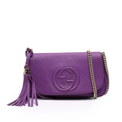 Medium Leather Soho Chain Flap Crossbody