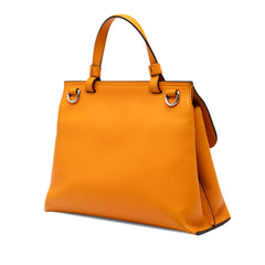 Small Leather Bamboo Daily Satchel