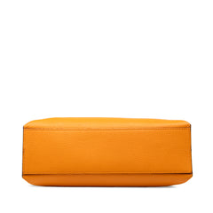 Small Leather Bamboo Daily Satchel