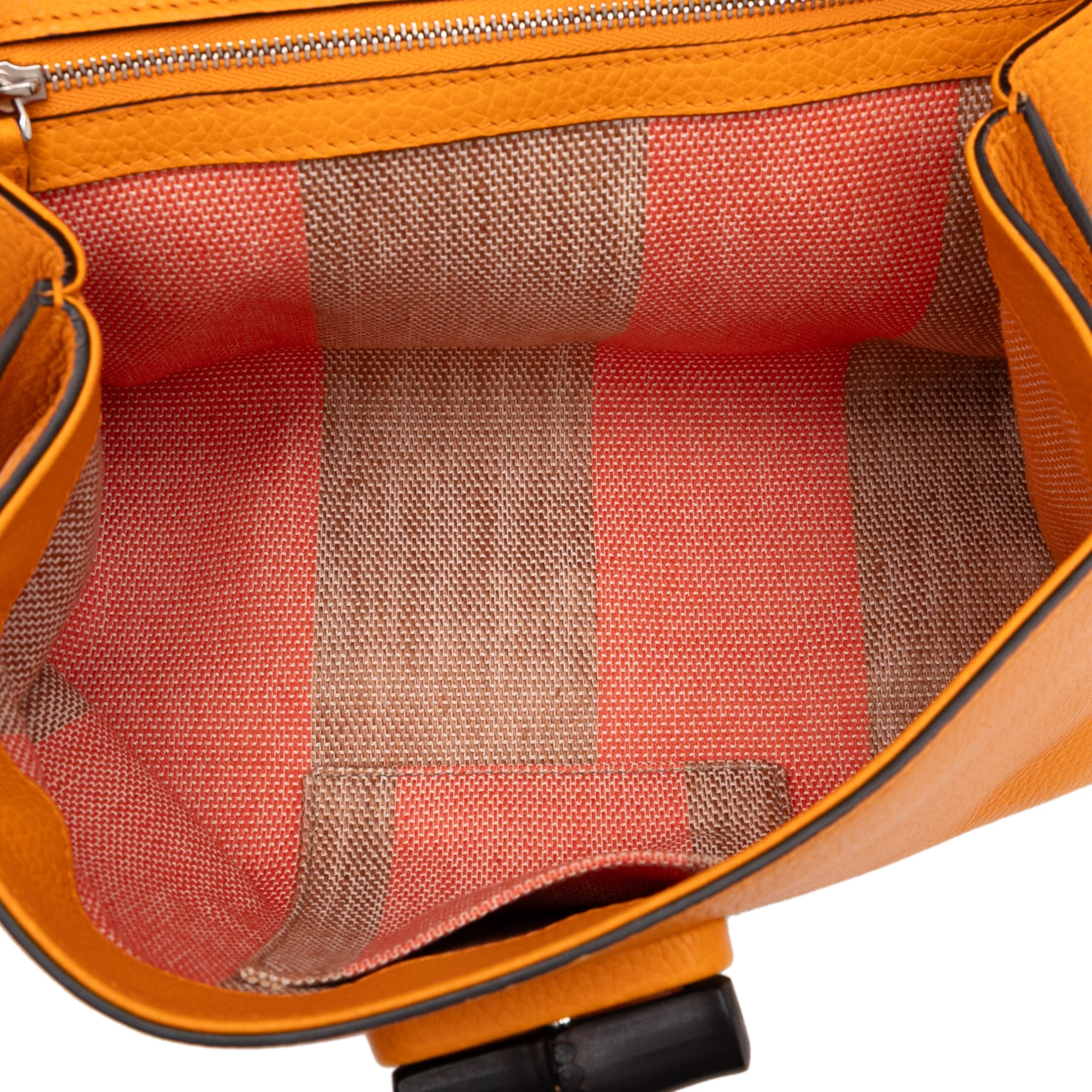 Small Leather Bamboo Daily Satchel