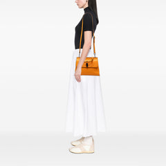 Small Leather Bamboo Daily Satchel