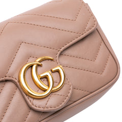 Mini GG Marmont Matelasse Leather Flap Crossbody