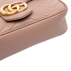 Mini GG Marmont Matelasse Leather Flap Crossbody