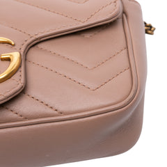 Mini GG Marmont Matelasse Leather Flap Crossbody