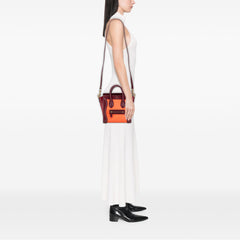 Nano Bicolor Suede and Calfskin Luggage Tote