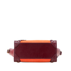 Nano Bicolor Suede and Calfskin Luggage Tote