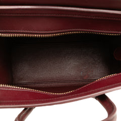 Nano Bicolor Suede and Calfskin Luggage Tote
