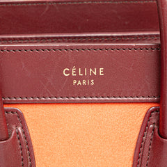 Nano Bicolor Suede and Calfskin Luggage Tote
