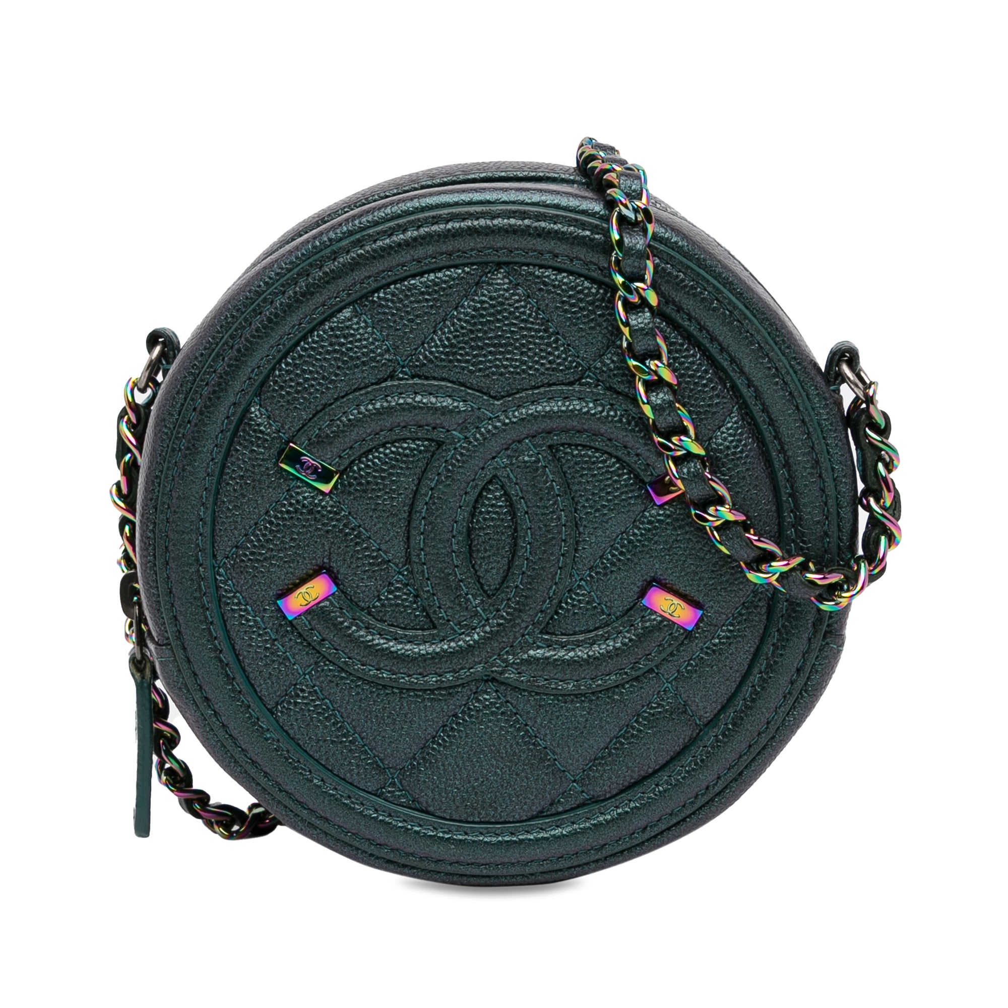 Caviar CC Filigree Round Crossbody_0