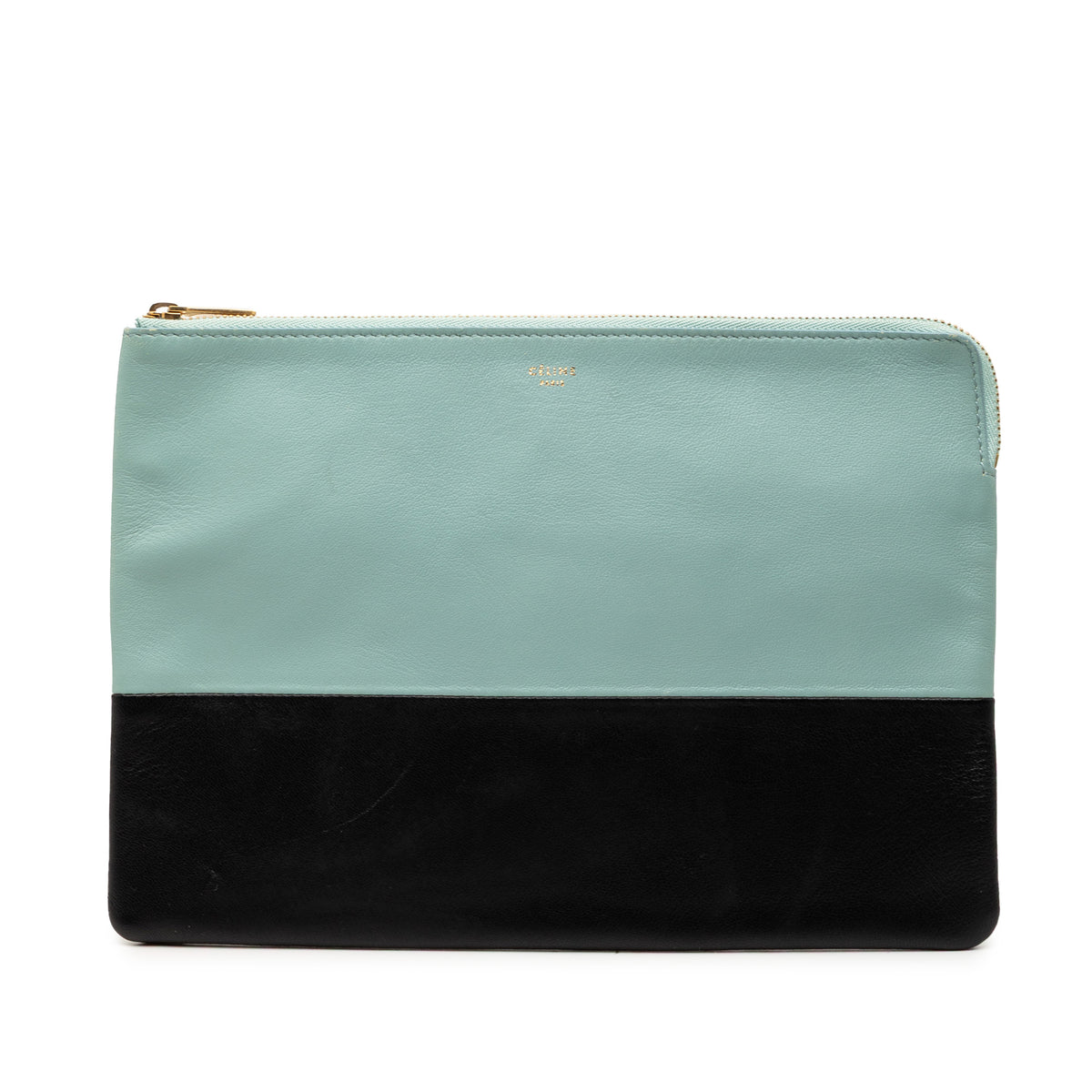 Bicolor Lambskin Solo Clutch