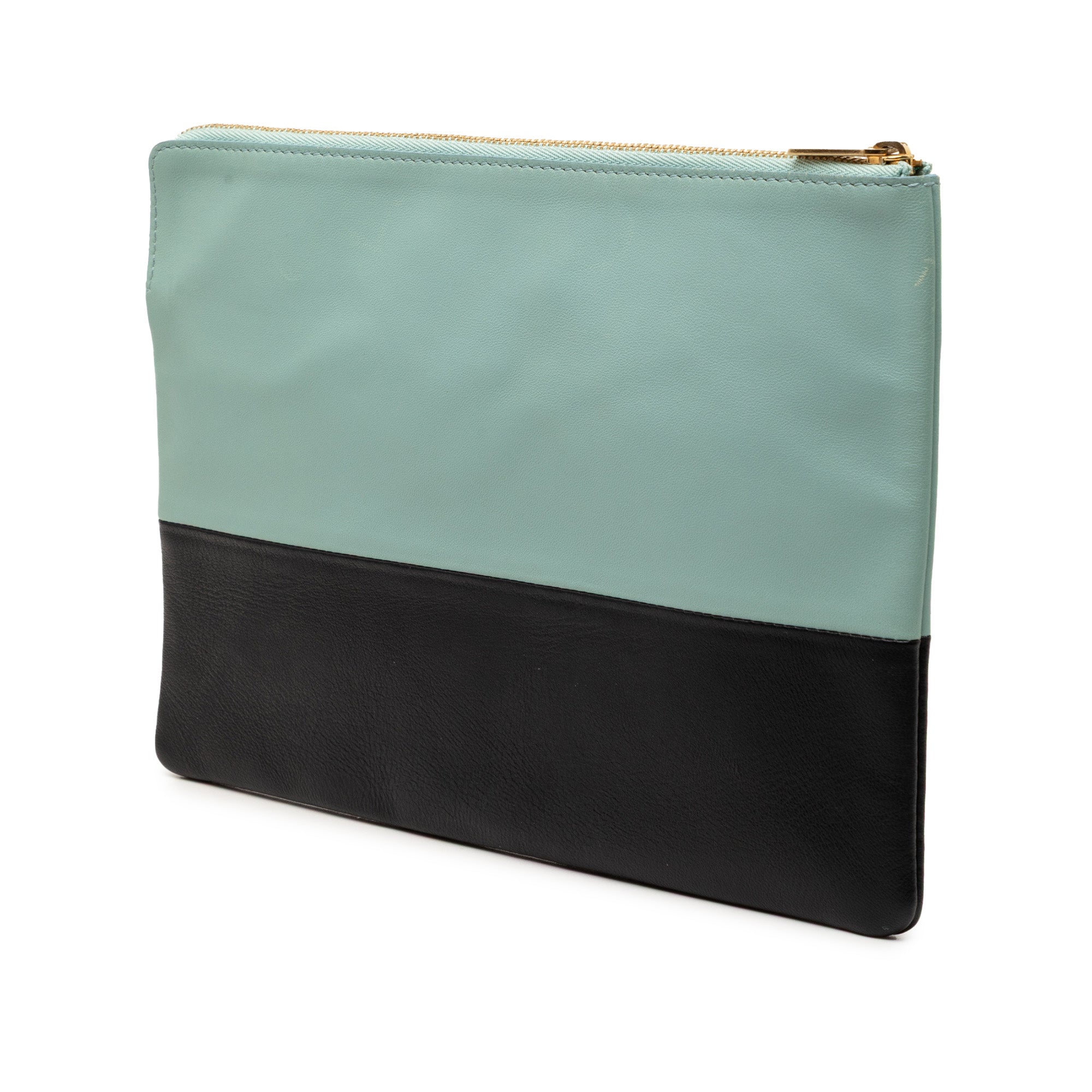 Bicolor Lambskin Solo Clutch