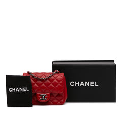 Mini Square Classic Lambskin Single Flap
