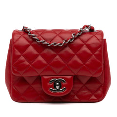 Mini Square Classic Lambskin Single Flap