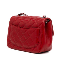 Mini Square Classic Lambskin Single Flap