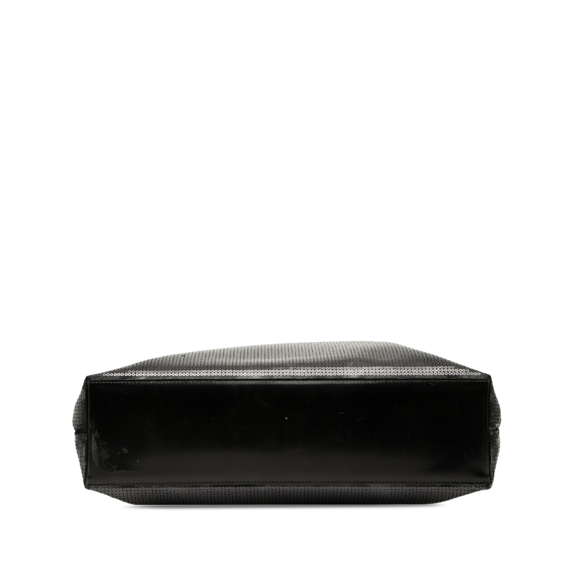 Large Sequined Mesh Logo Tote