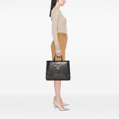 Large Sequined Mesh Logo Tote