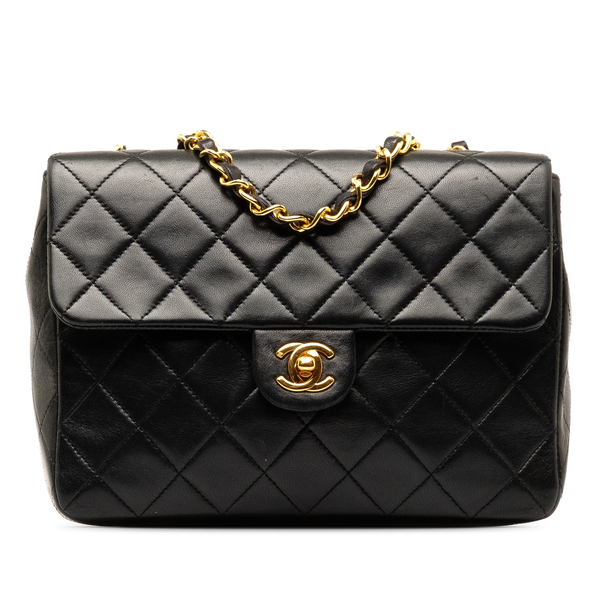 Square Classic Quilted Lambskin Flap_0