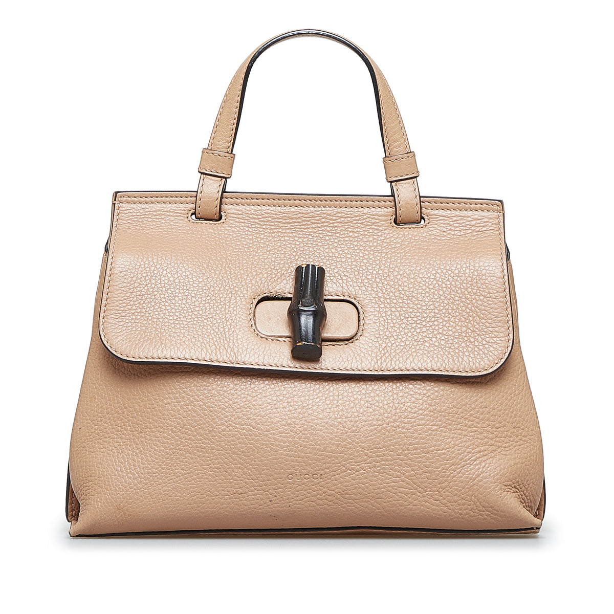 Small Leather Bamboo Daily Satchel