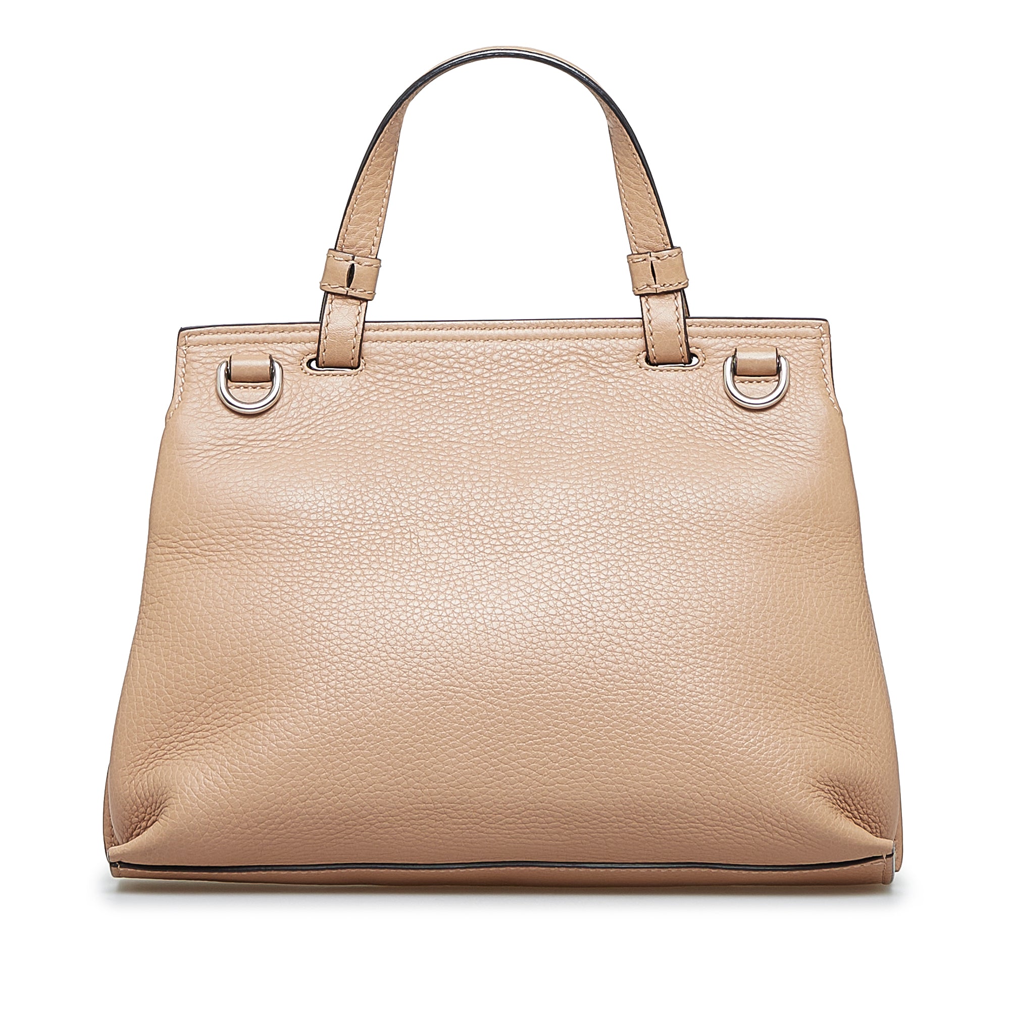 Small Leather Bamboo Daily Satchel