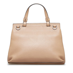 Small Leather Bamboo Daily Satchel