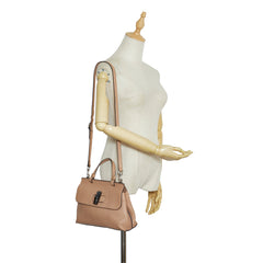 Small Leather Bamboo Daily Satchel