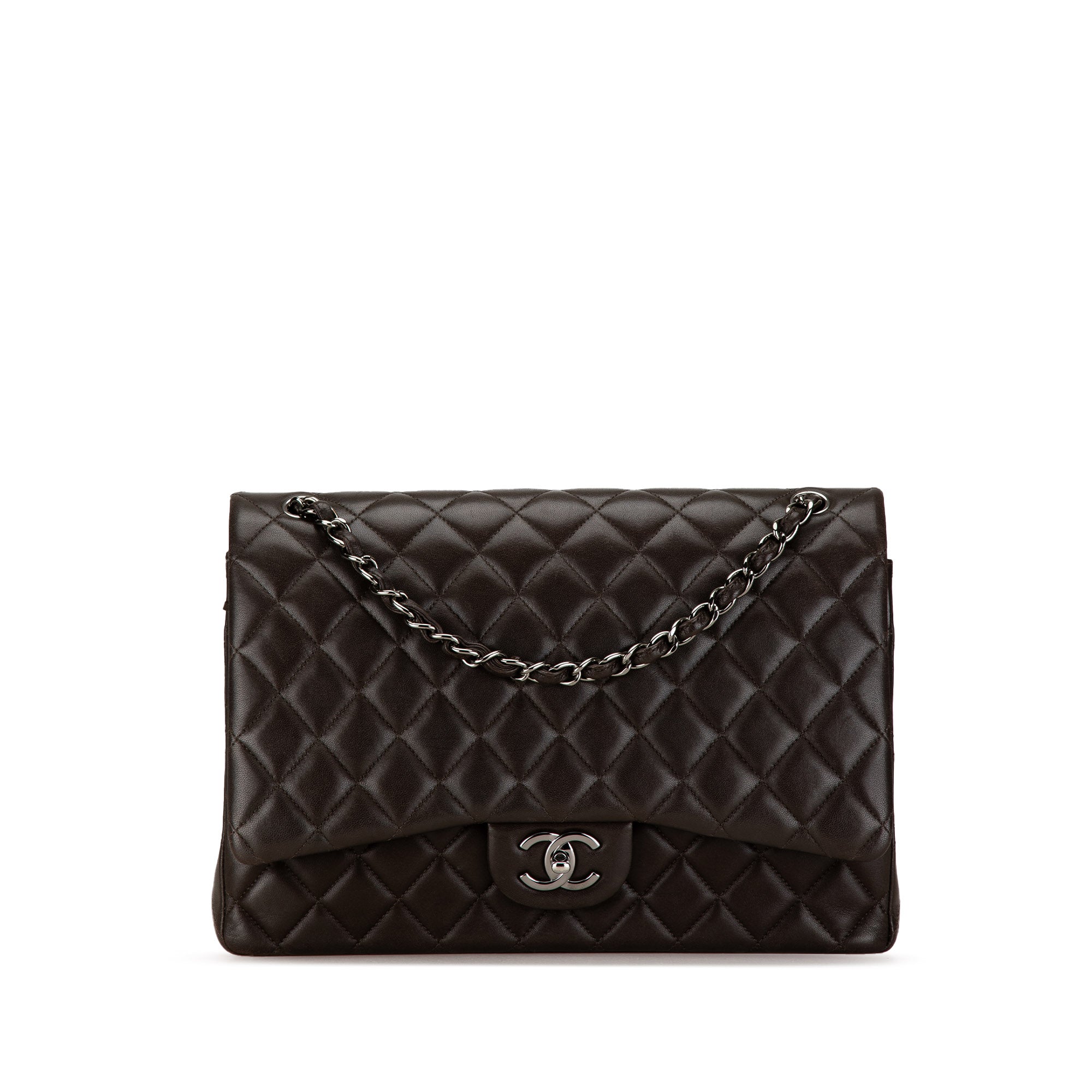 Maxi Classic Lambskin Double Flap