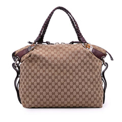 Large GG Canvas Bamboo Bar Tote