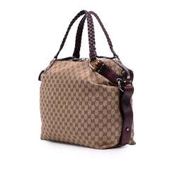 Large GG Canvas Bamboo Bar Tote